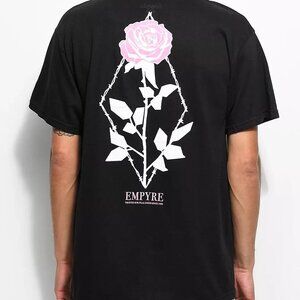 Empyre Mens Eden Flora Rose Black Tee Shirt New